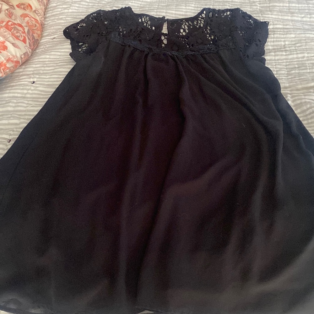 Black babydoll top